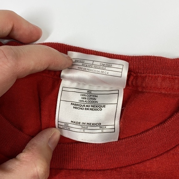 Vintage Nike Red Black Swoosh Tshirt - Picture 6 of 7